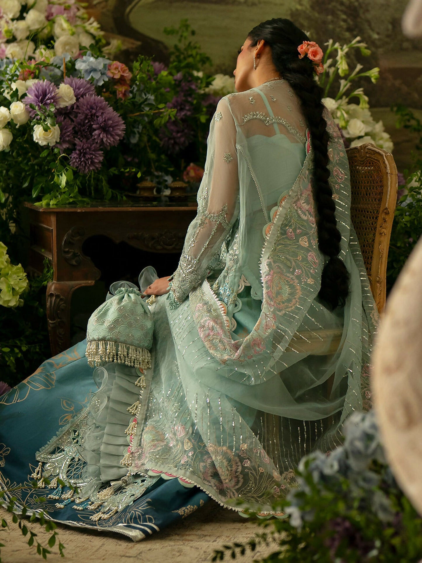 Parishay Ranibagh Luxury Formals Organza Embroidered Unstitched 3-Piece Suit-Aarzoo