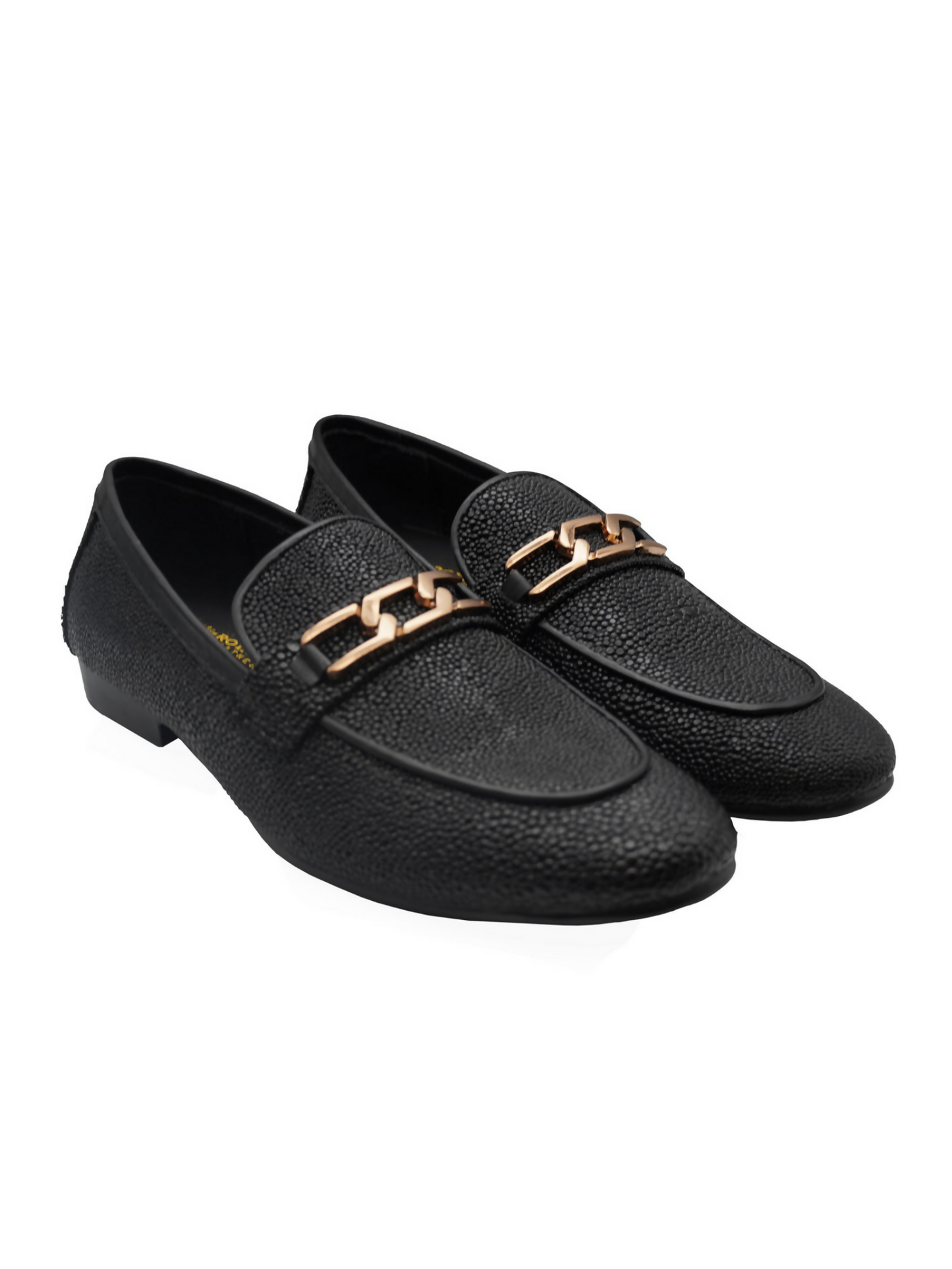 Black formal leather shoes with a sleek finish, crafted for professional style and all-day comfort.