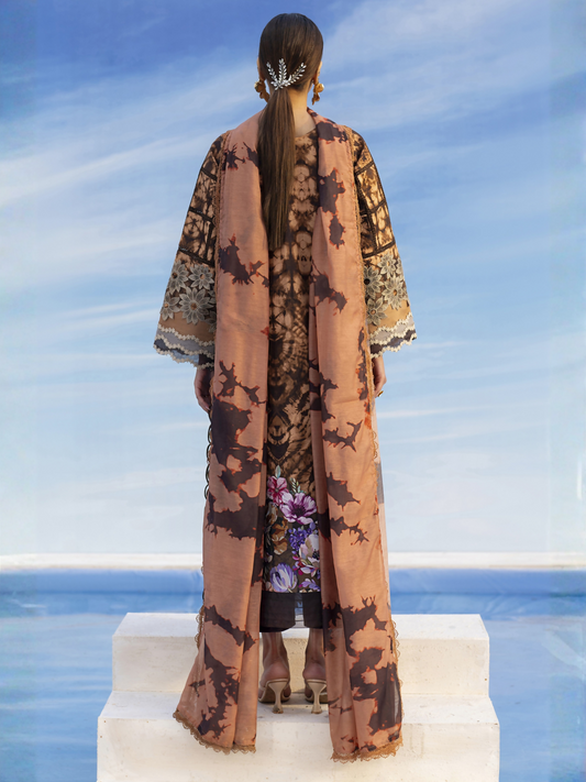 Parishay Ivy Bloom'26 Lawn Embroidered Unstitched 3-Piece Suit-IB-12