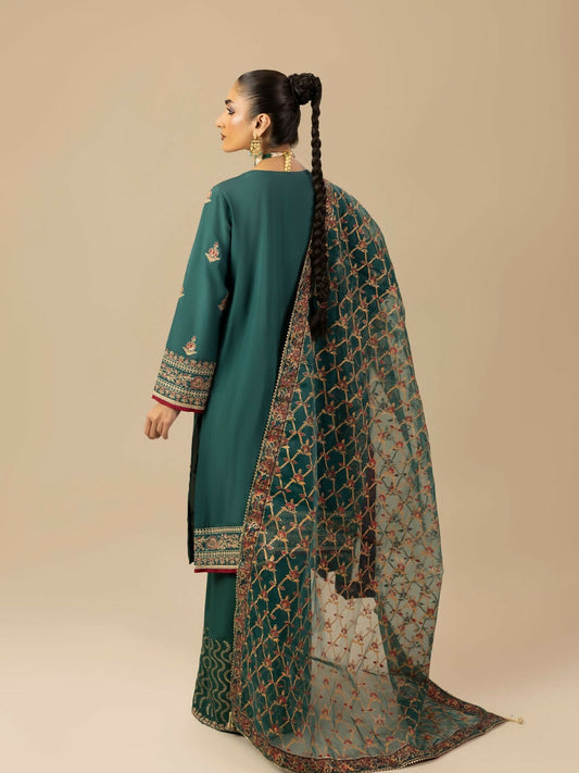 Shurooq Garden Of Dreams Silk Embroidered Stitched 3-Piece Suit-Dalaila