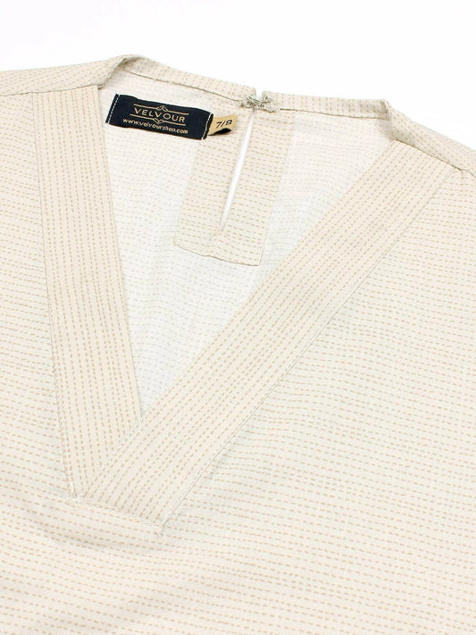 Velvour Girls Cotton Embroidered Co-Ord Set-VG137-B