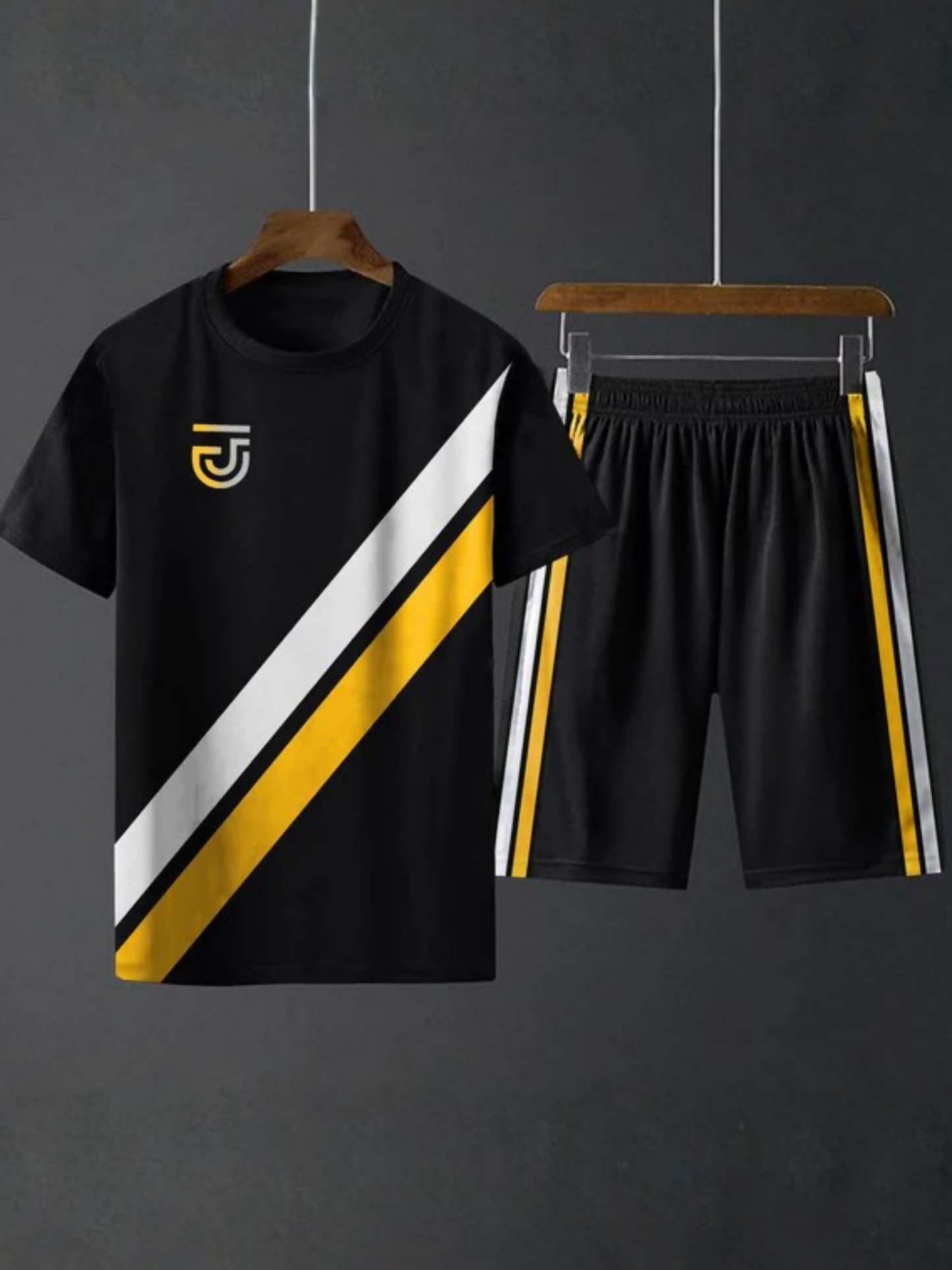 Jupiter Printed Front Line Style Moisture Wicking Twin Set-13639