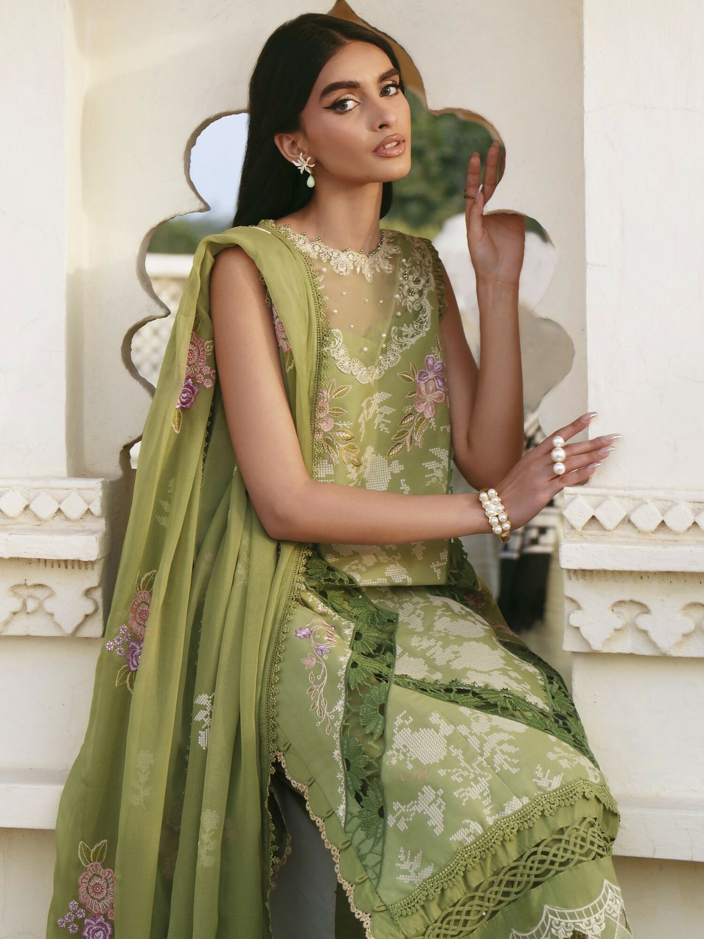 Parishay Shangrila Lawn Embroidered Unstitched 3-Piece Suit-SLA-04