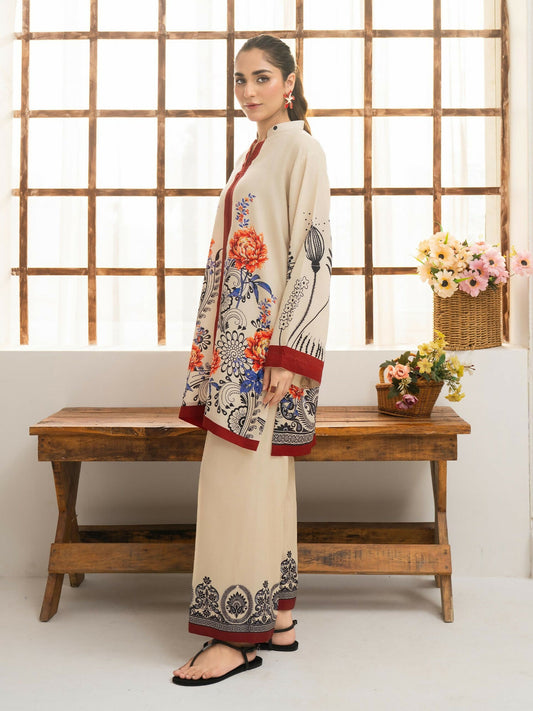 Panache Apparel Florise Lawn Printed Co-Ord Set-Rosyne