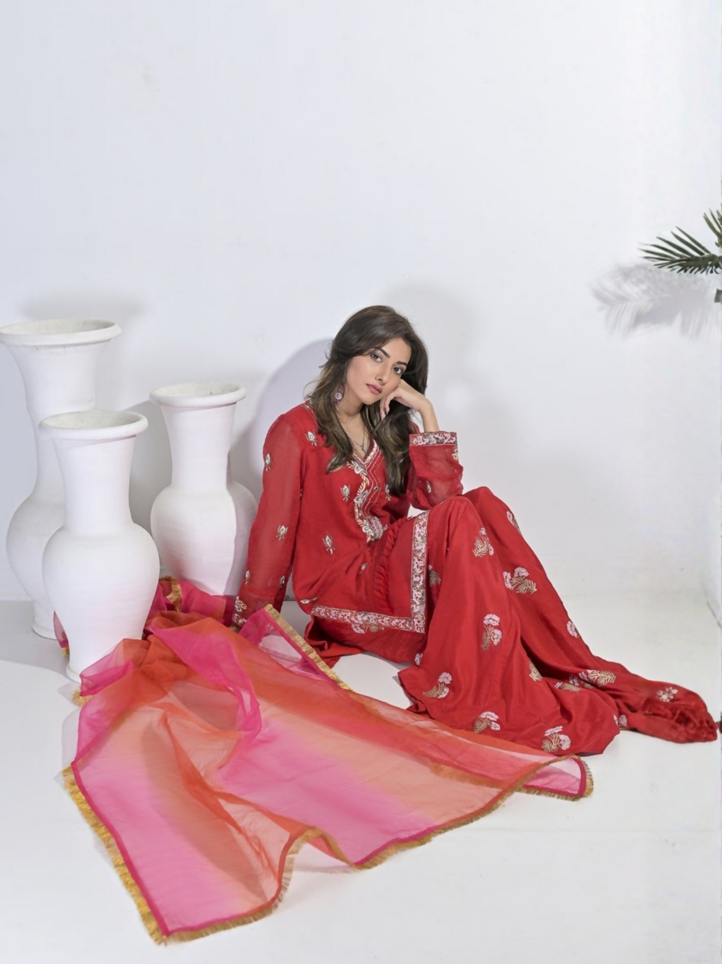 Ruby's Couture Festive Fall'25 Khadi Net Embellished Stitched Lehenga-Muntaha