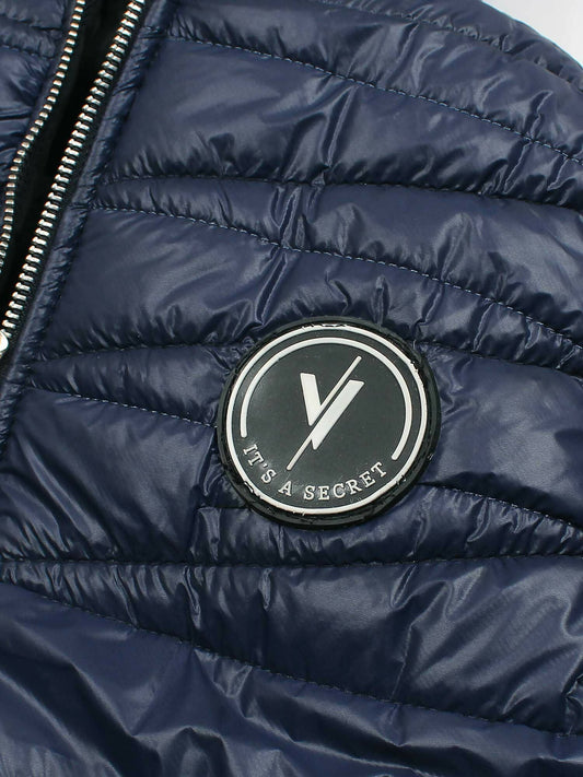 Velvour Polyester Sleeveless Hooded Puffer Jacket-VJ72-B