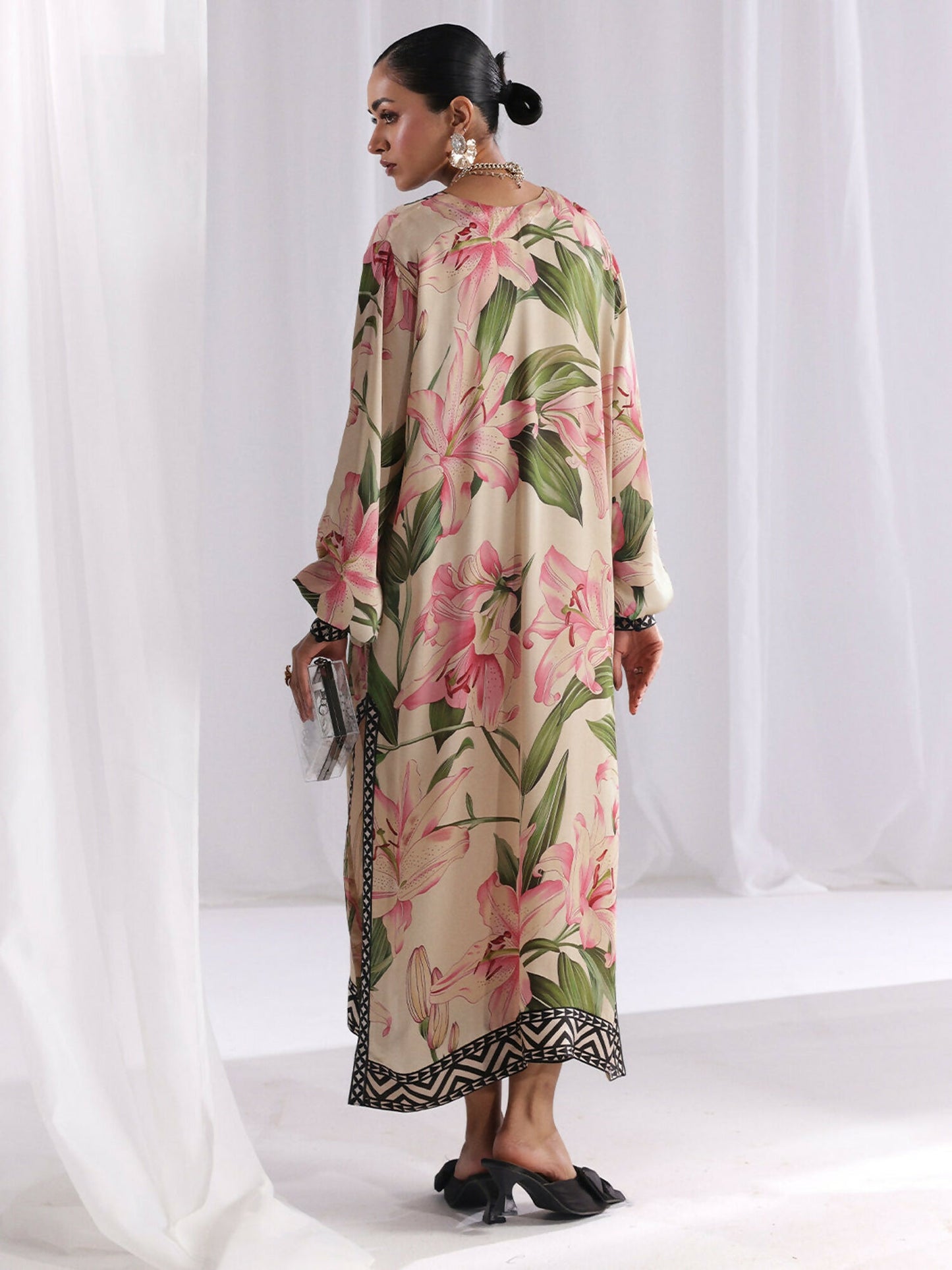 Binilyas Silk Digital Printed Co-Ord Set-30092