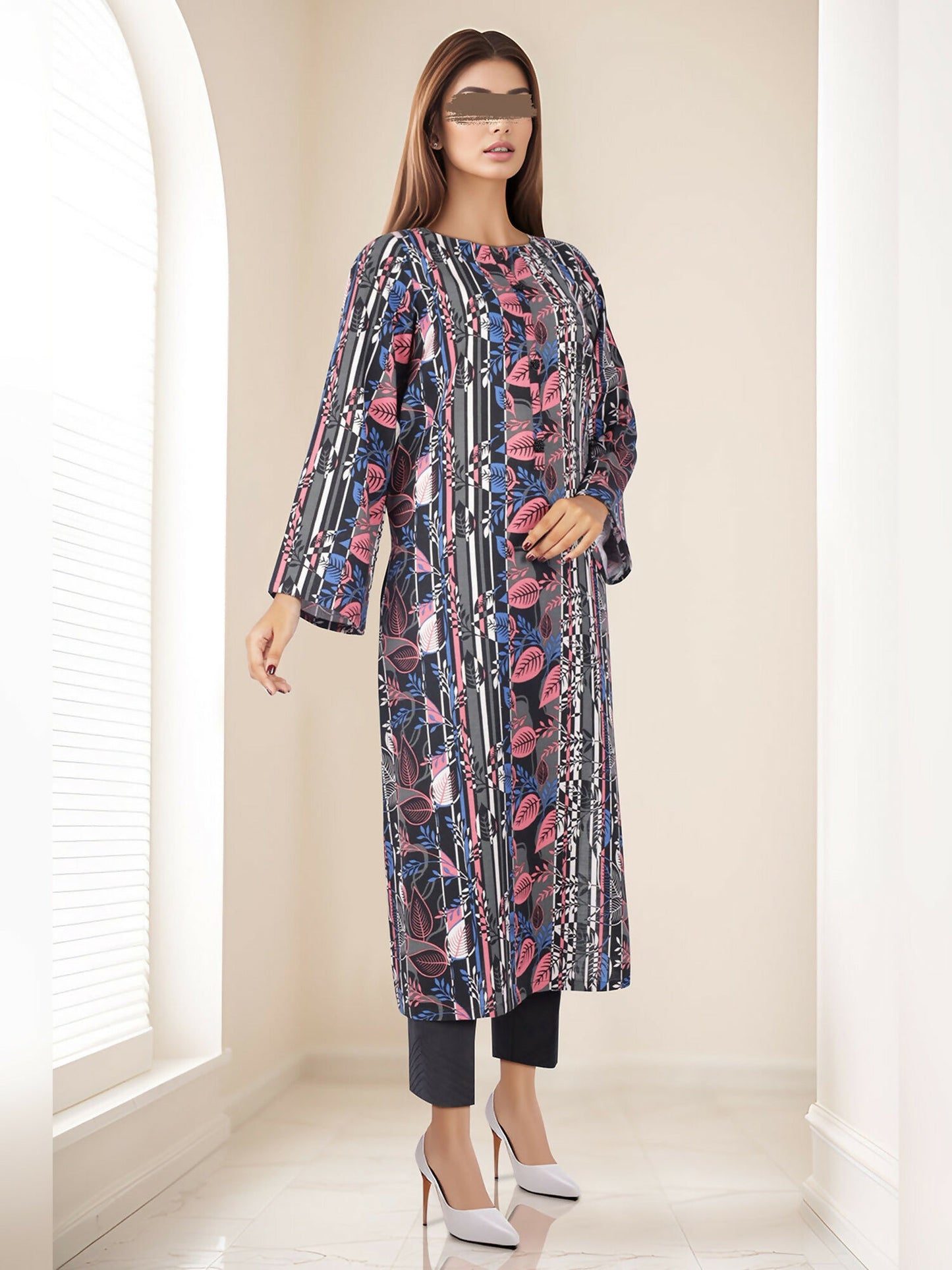 Saya Cotton Khaddar Printed Unstitched 3-Piece Suit-U04-24350-05B