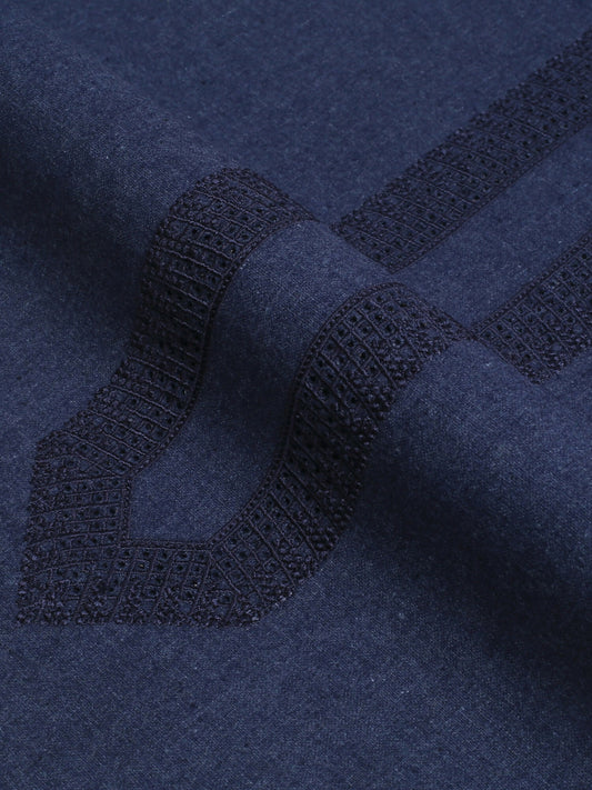 Fabrich Men Khaddar Cutwork Embroidered Unstitched Shalwar Kameez-GTS-KB-016