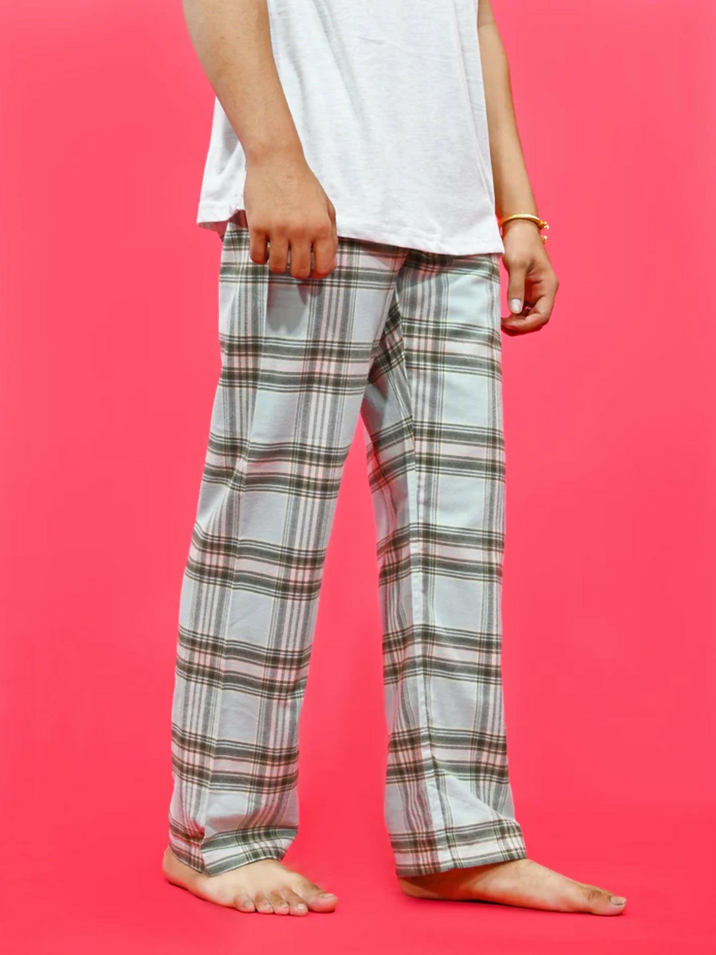 Funky's Printed Checked Loungewear Trouser-14622