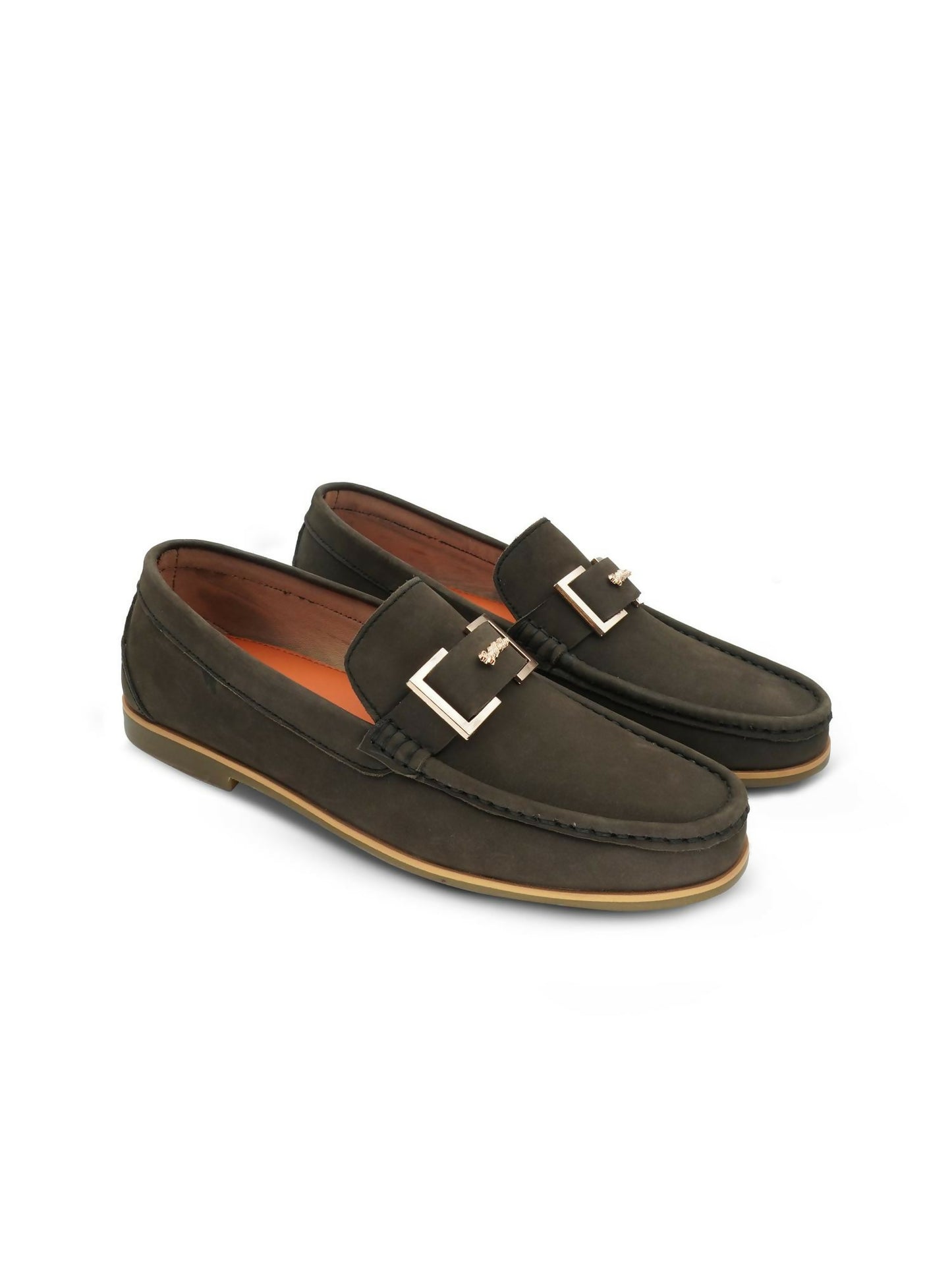 Coffee-toned Nubik leather casual shoes with a sturdy rubber sole—offering a refined, comfortable option for both everyday and semi-formal wear.