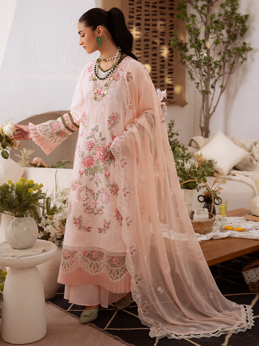 Mahnur Shanaya Lawn Embroidered Unstitched 3-Piece Suit-SN-10