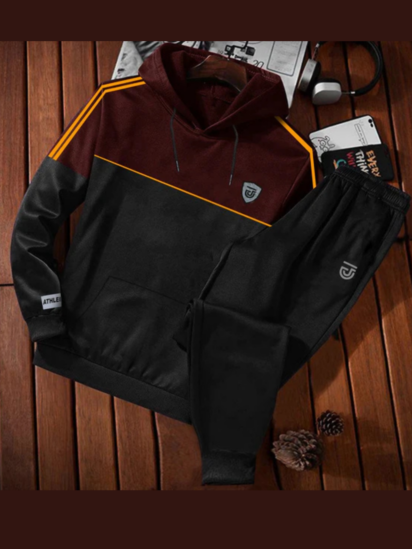 Jupiter Printed logo Premium Contrast Panel Track Suit-12882