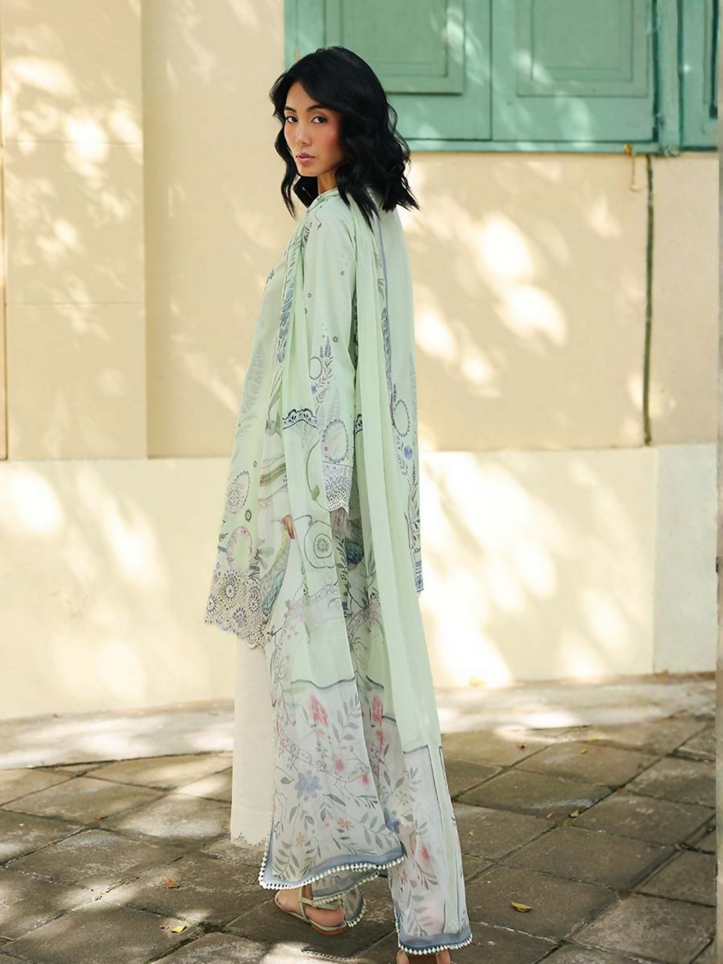 Qalamkar Qprints Lawn'26 Embroidered Unstitched 3-Piece Suit-AX-04-(B)-Asha
