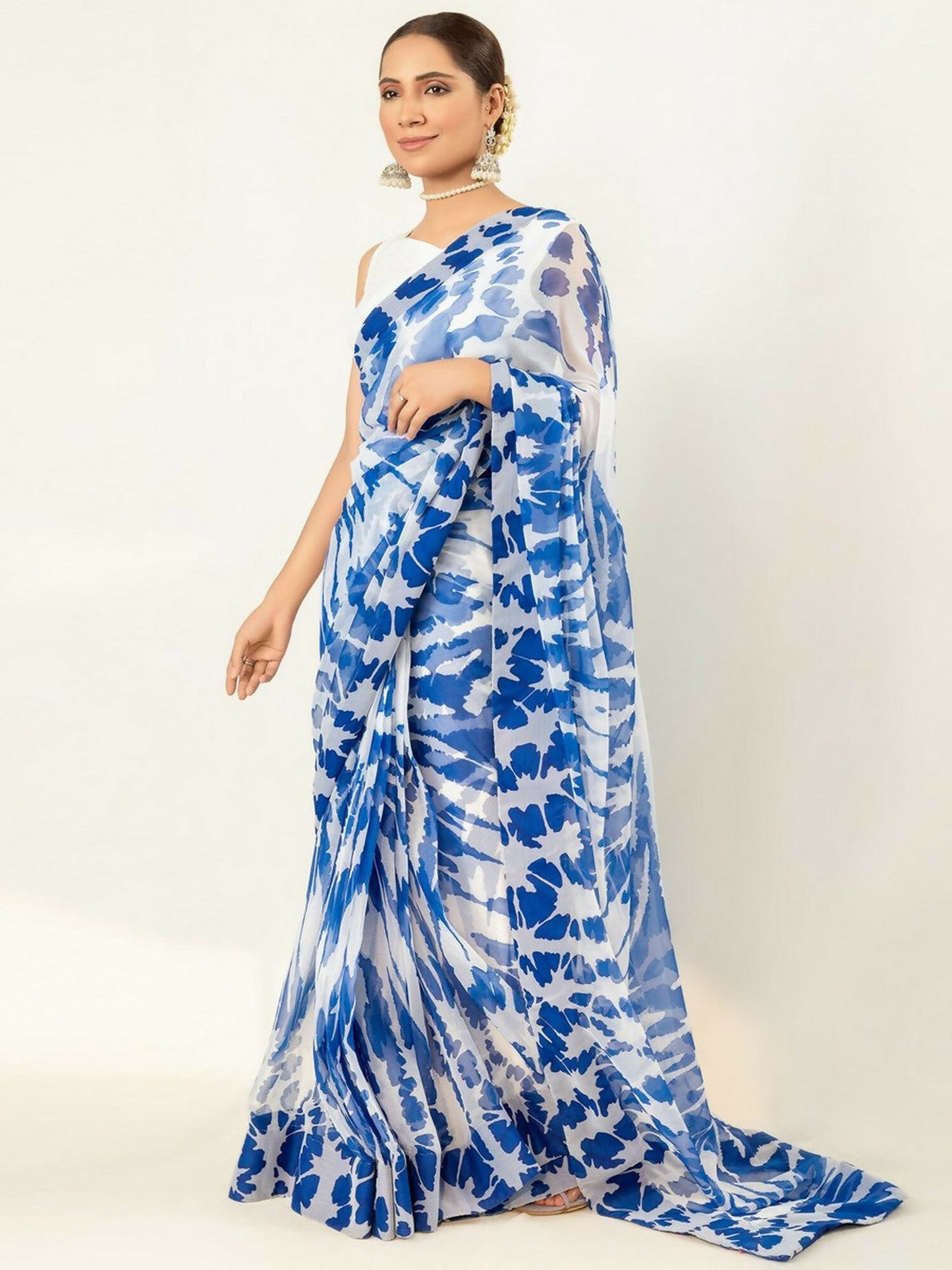 Imran Aftab Chiffon Printed Stitched Saree-IASC 08