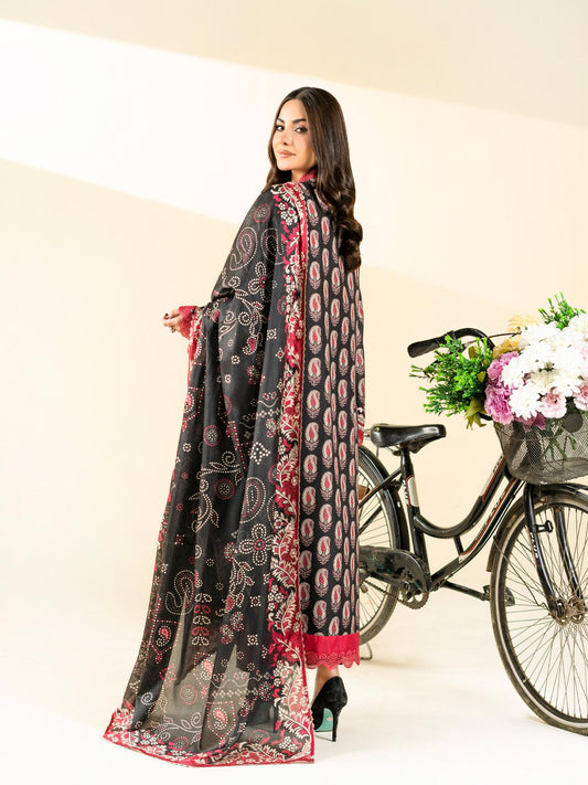 Black Rabazka Blended Lawn Printed Unstitched 2-Piece Suit-WUS-PELW-S26-2P-04