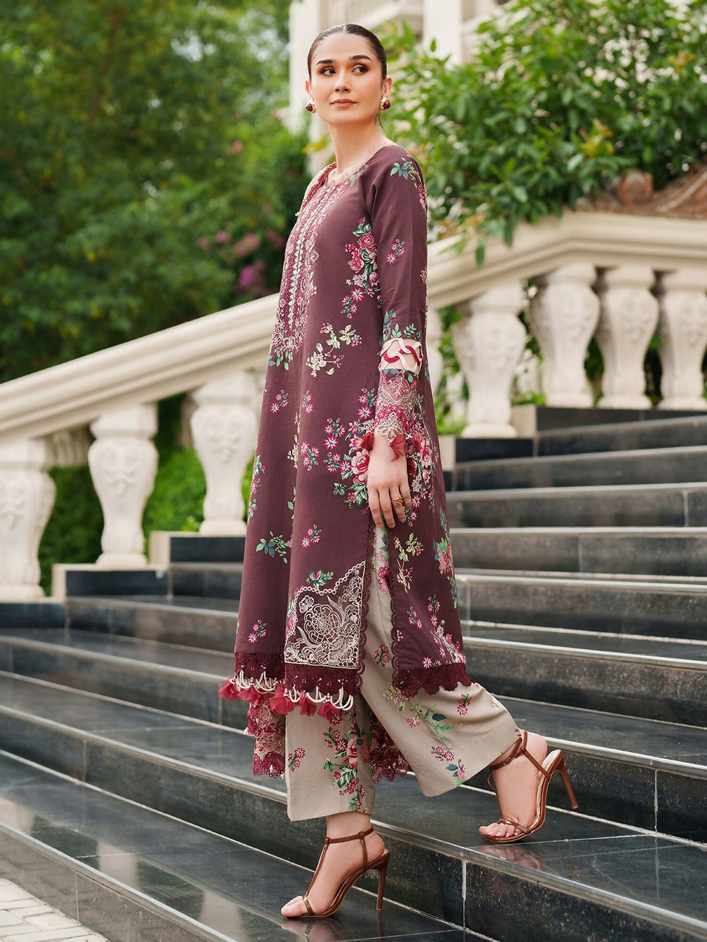 Parishay Ivy Bloom Viscose Embroidered Stitched 3-Piece Suit-IW-06