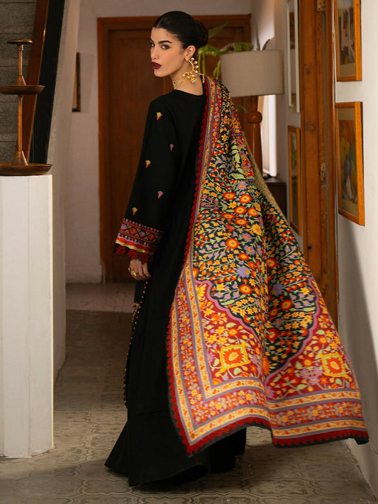 Binilyas Gulrukh Khaddar Embroidered Unstitched 3-Piece Suit-61-B