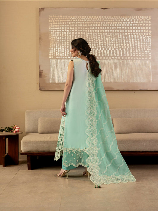 Mahnur Sirene Luxury Lawn'26 Embroidered Stitched 3-Piece Suit-S-08