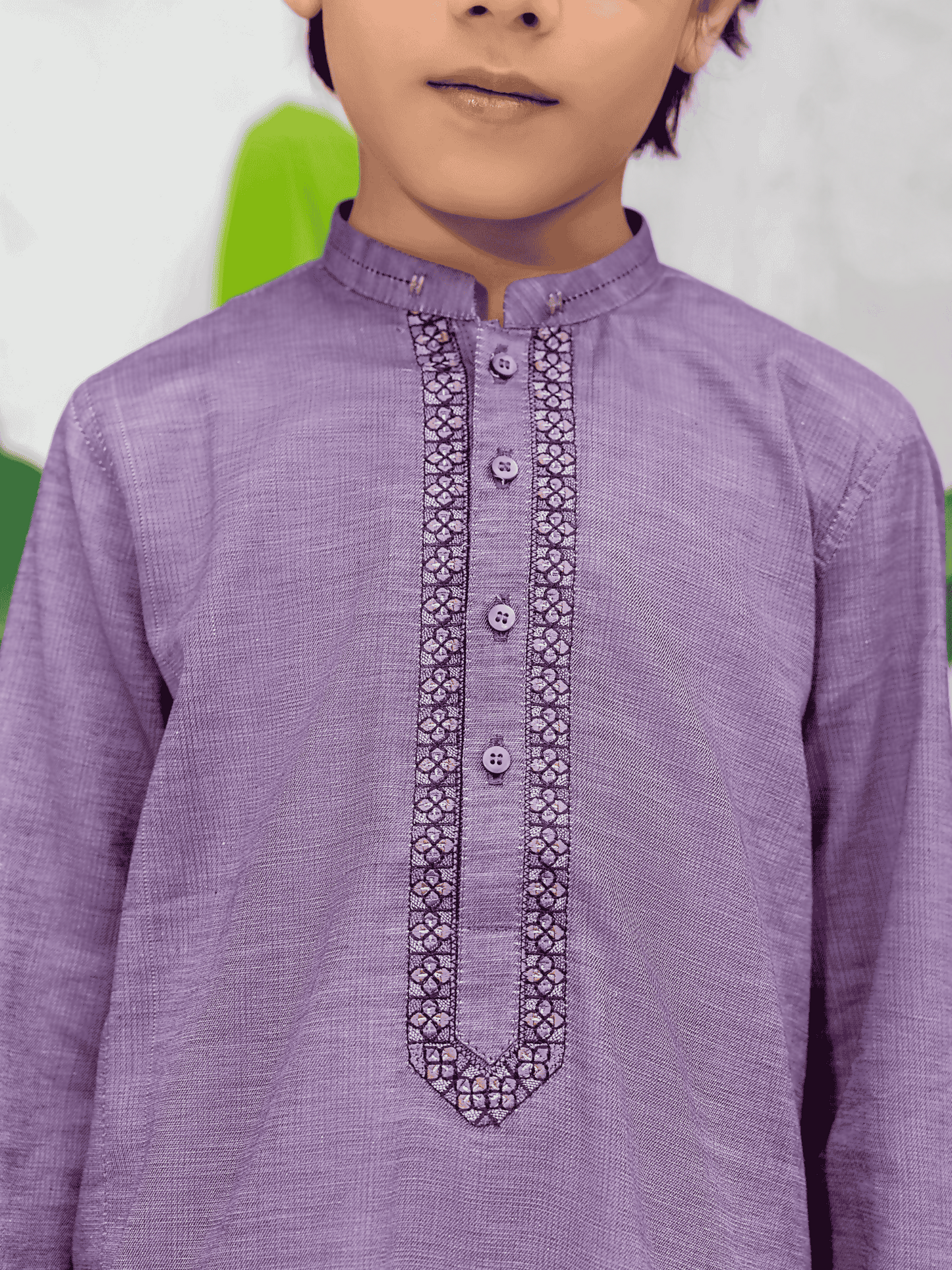 Velvour Boys Cotton Embroidered Stitched Kurta-VB200-A