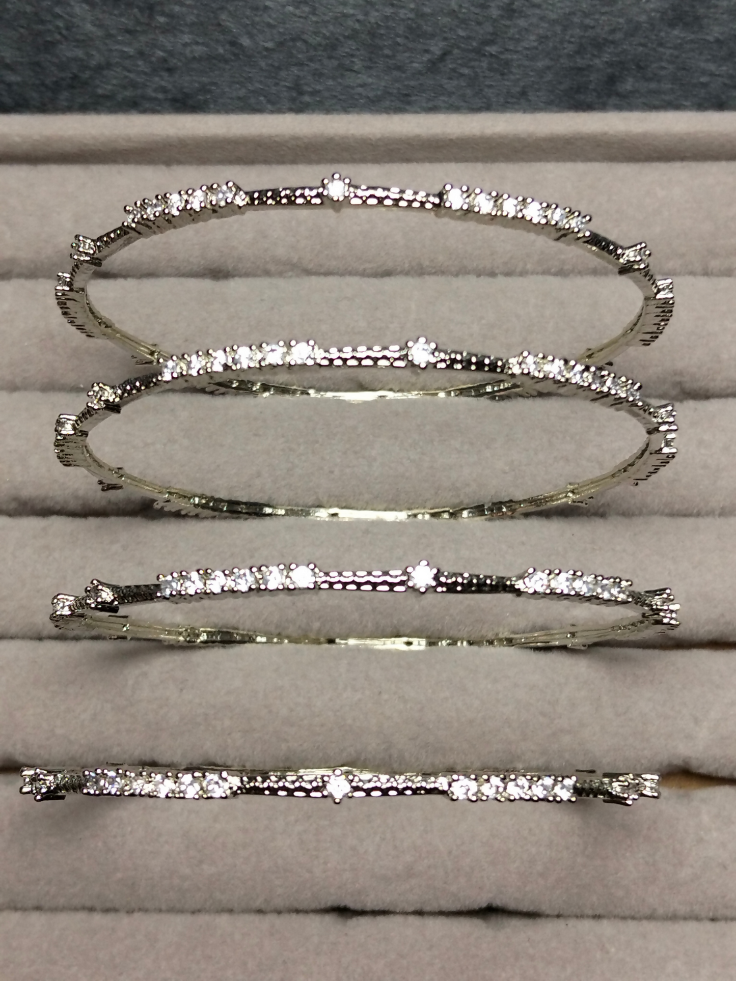 H&A Jewellery One Carat Silver Plated Bangles