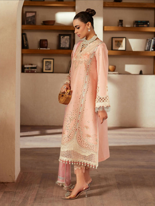 Binilyas Mehroze Lawn Embroidered Unstitched 3-Piece Suit-91 - B
