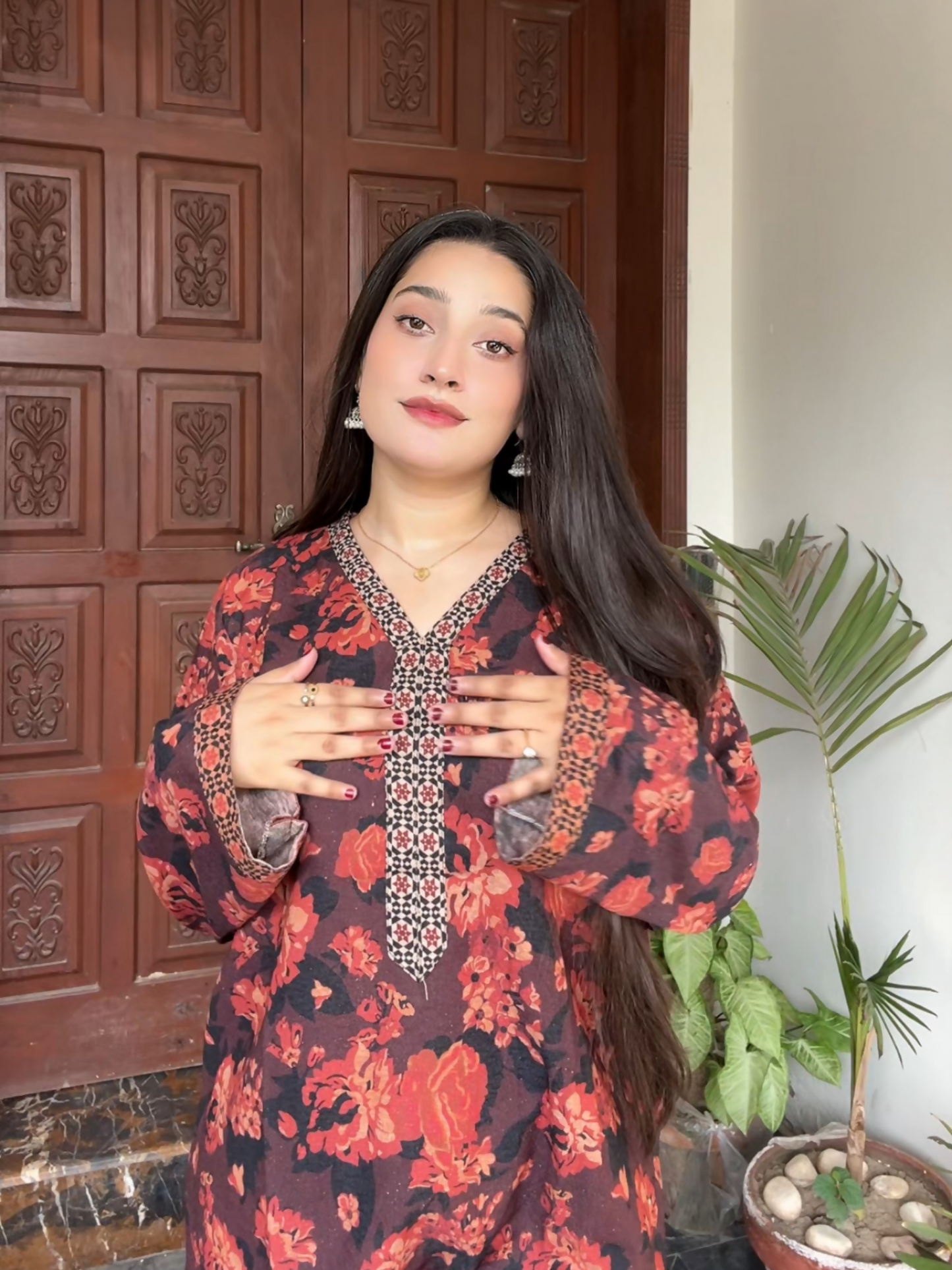 Bin Shaukat Khaddar Printed Stitched 2-Piece Suit