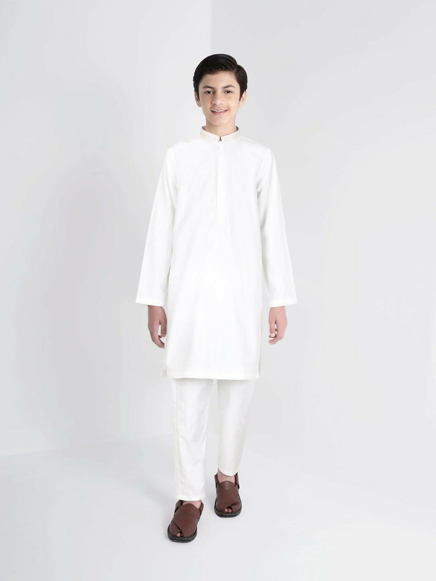 Velvour Boys Cotton Embroidered Shalwar Kameez-VB172-D