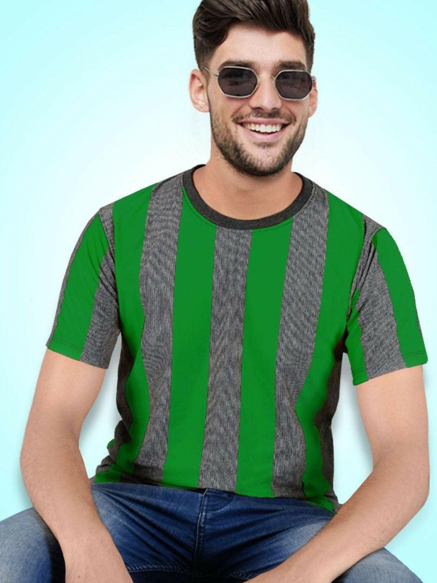 Funky’s Dyed Yarn Designer Stripe Vogue Tee-10073
