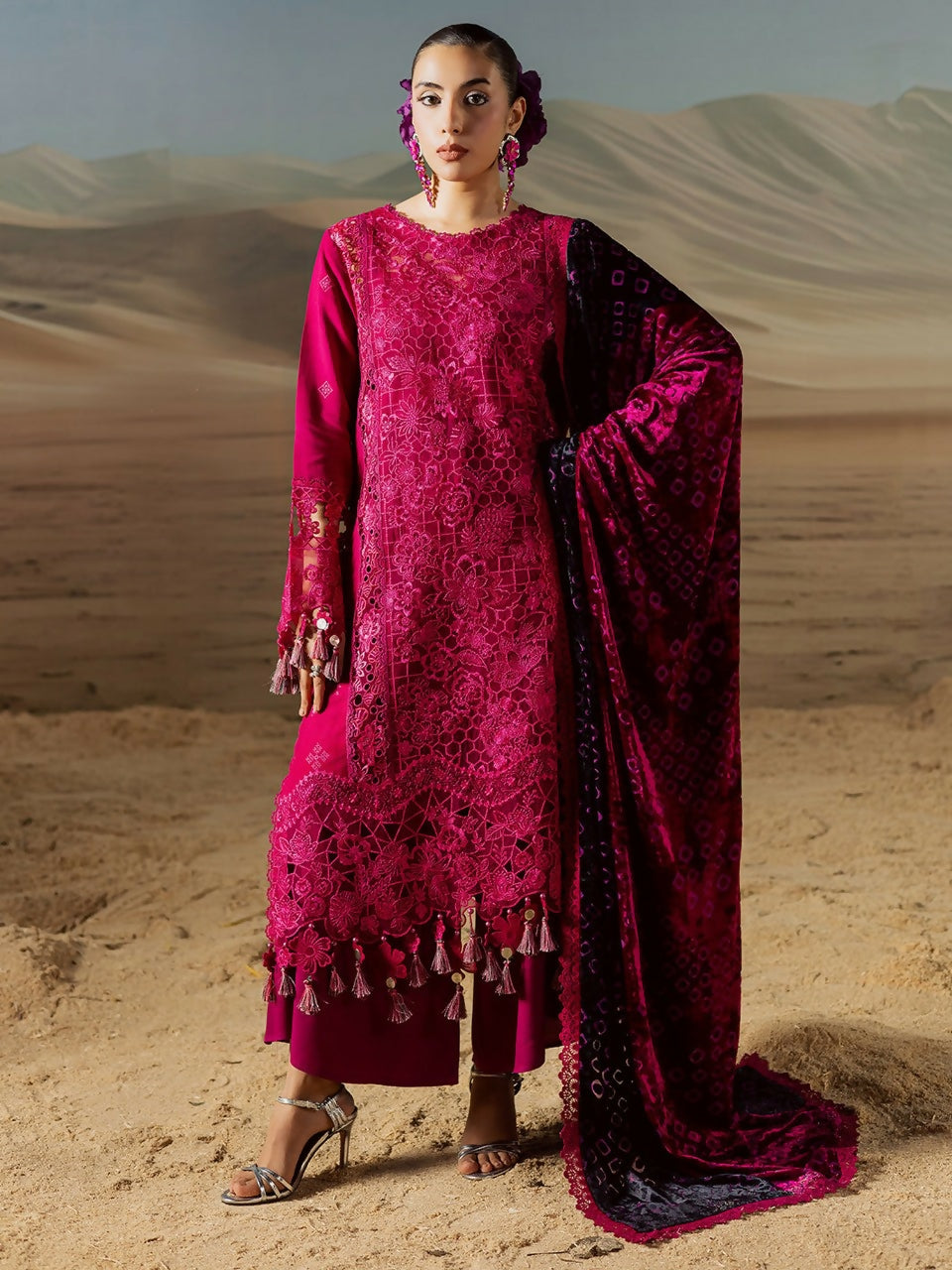 Mahnur Amelia Kotrai Embroidered Unstitched 3-Piece Suit-CK-011