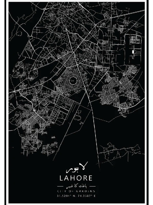 MappedPK Lahore Printed Map