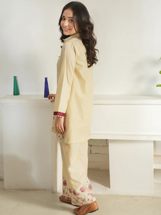 Panache Apparel Noore Eid Edit Lawn Embroidered Co-Ord Set-Mini