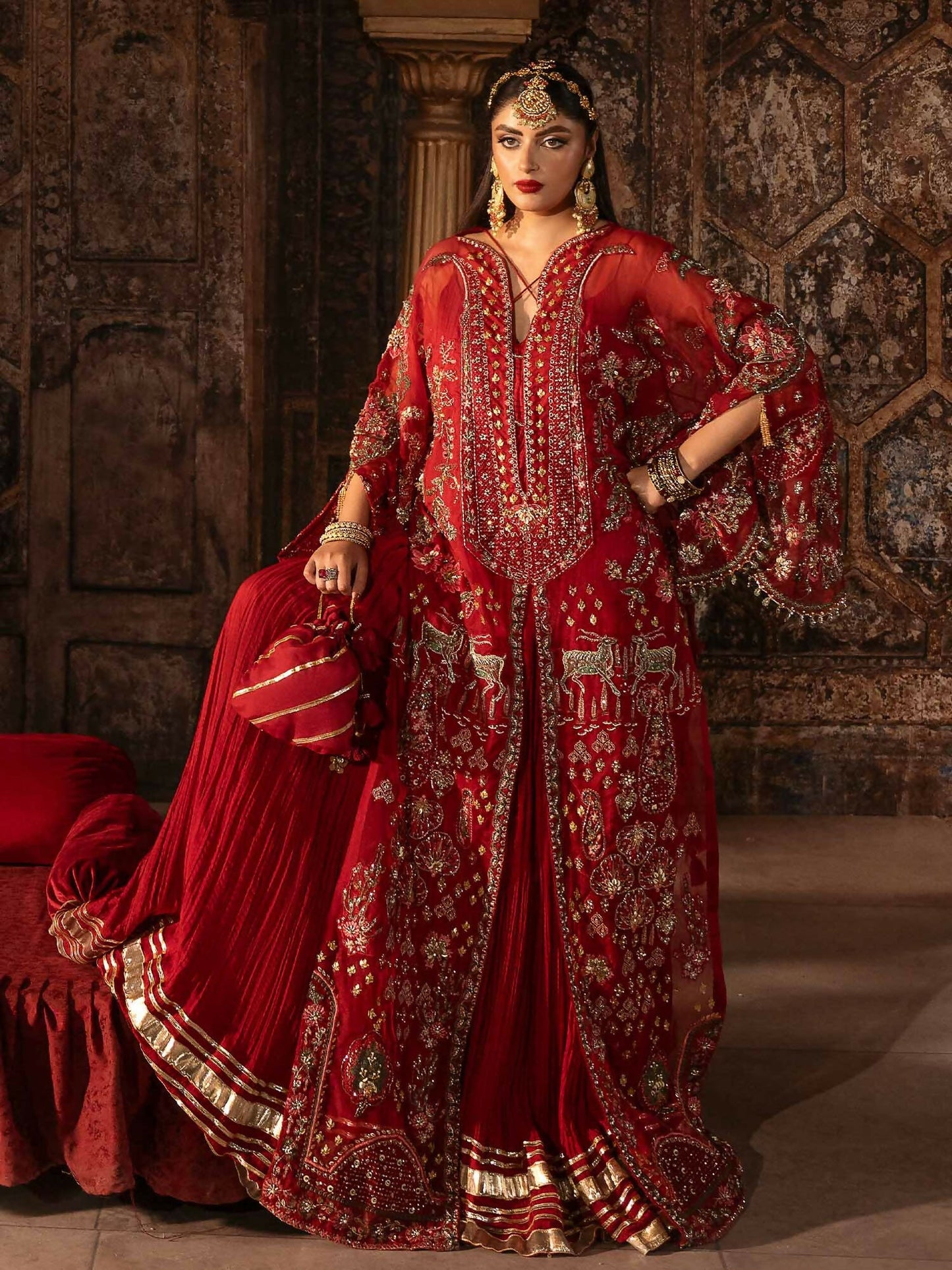 Shiza Hassan Shehnai Organza Embroidered Stitched 3-Piece Suit-Roha