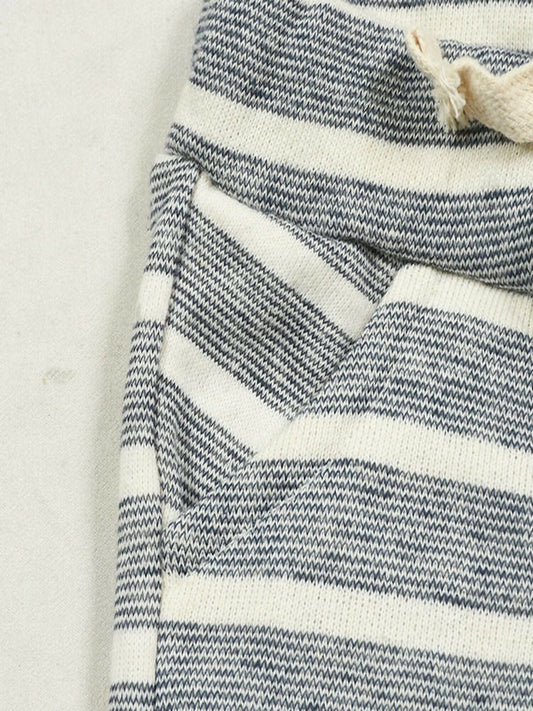 Funky's Slub-knit Stripes Comfy Shorts-11376