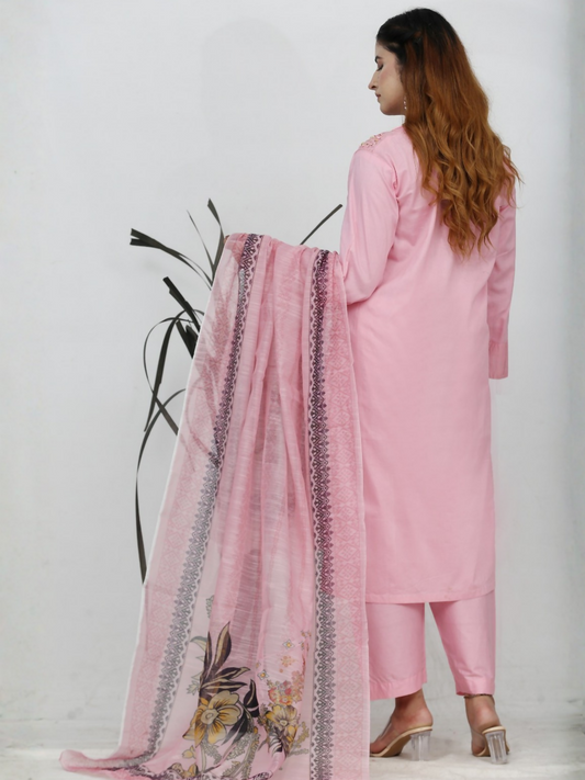 RB Pret & Couture Cotton Embroidered Stitched 3-Piece Suit-23