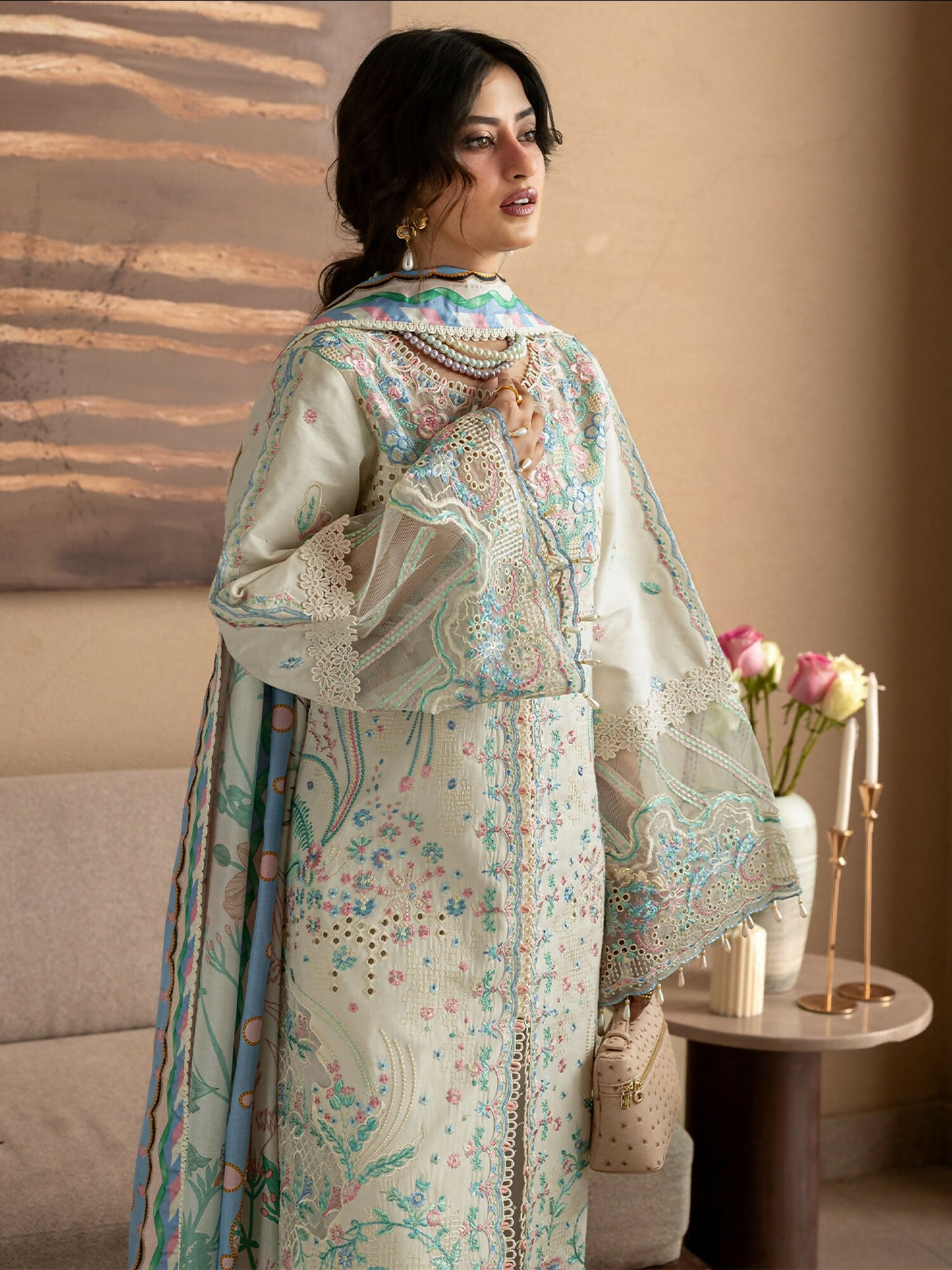 Mahnur Sirene Luxury Lawn'26 Embroidered Stitched 3-Piece Suit-S-14