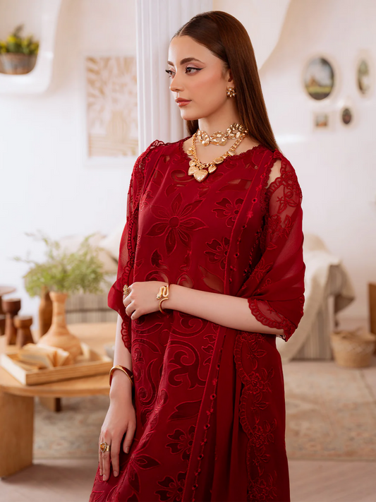 Mahnur Shanaya Lawn Embroidered Stitched 3-Piece Suit-SN-05