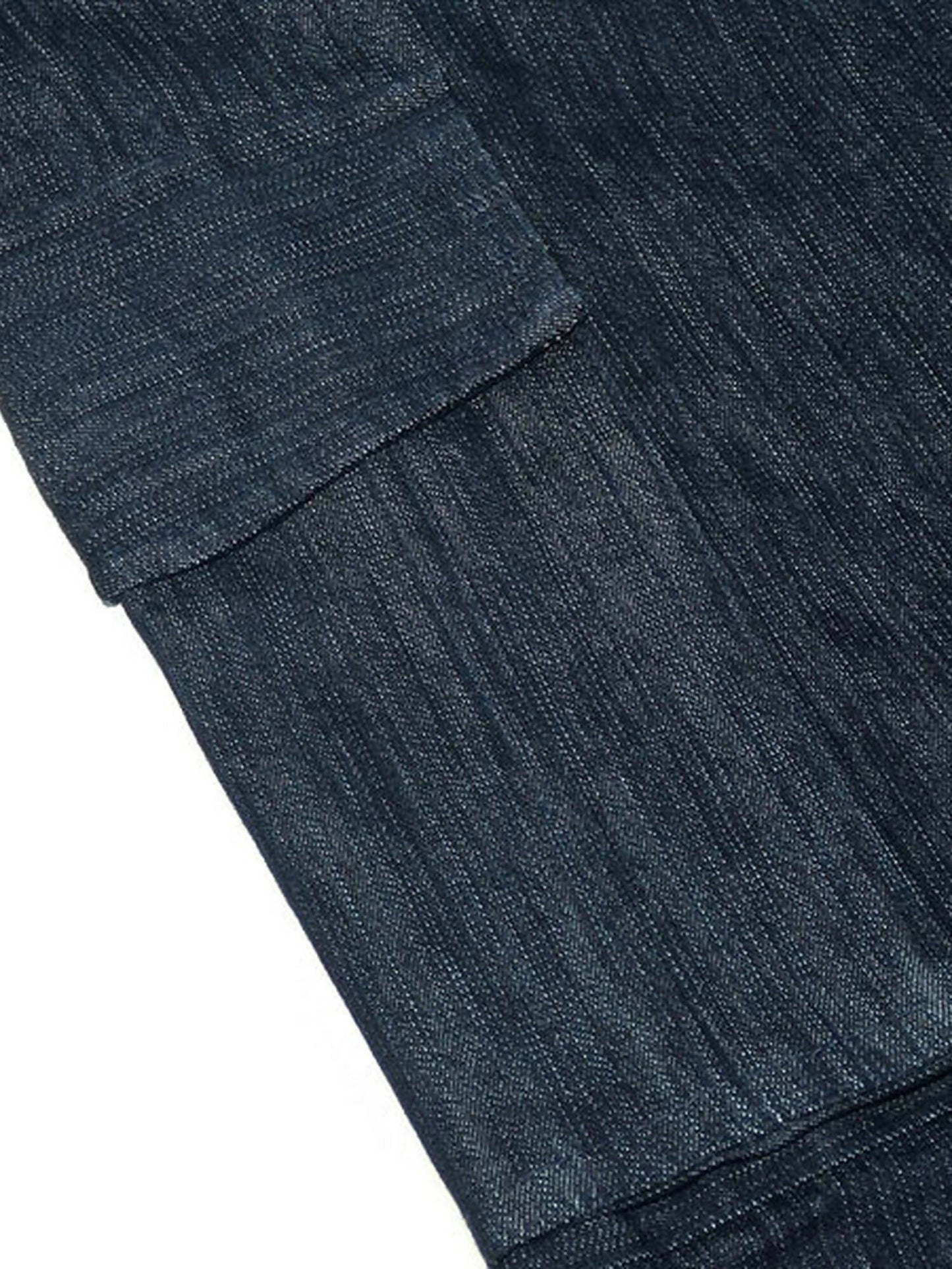 Jupiter Plain Engineered Slub Weave Cargo Pockets Denim Jeans-14492