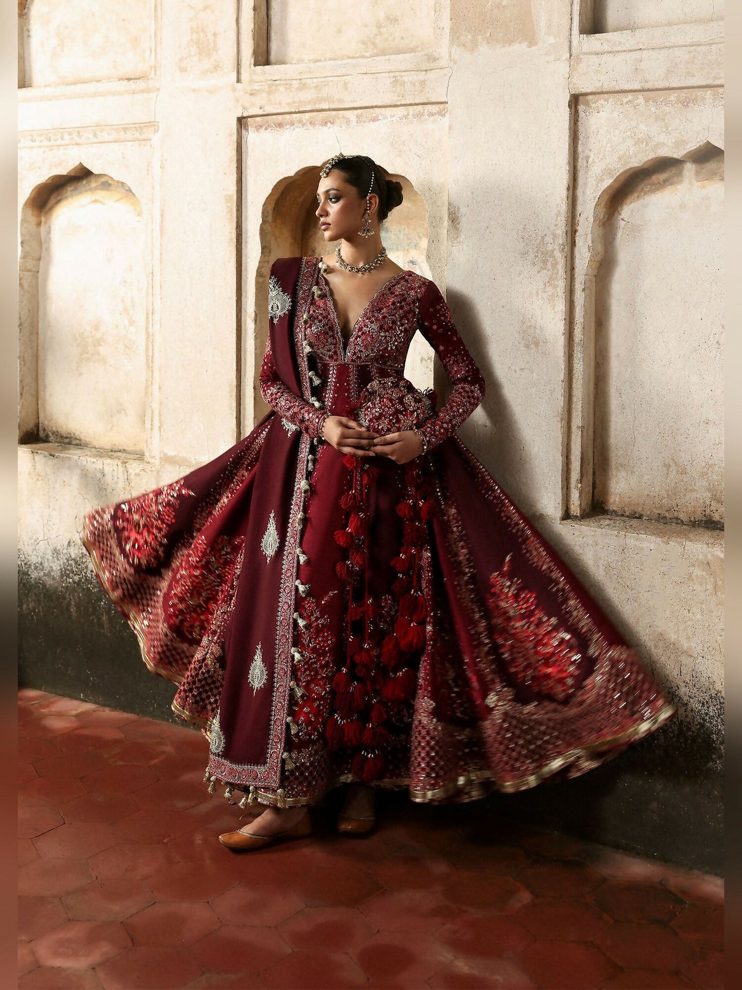 Hussain Rehar Massarat Festive Unstitched'25 Korean Raw Silk 3-Piece Suit-Gulnar