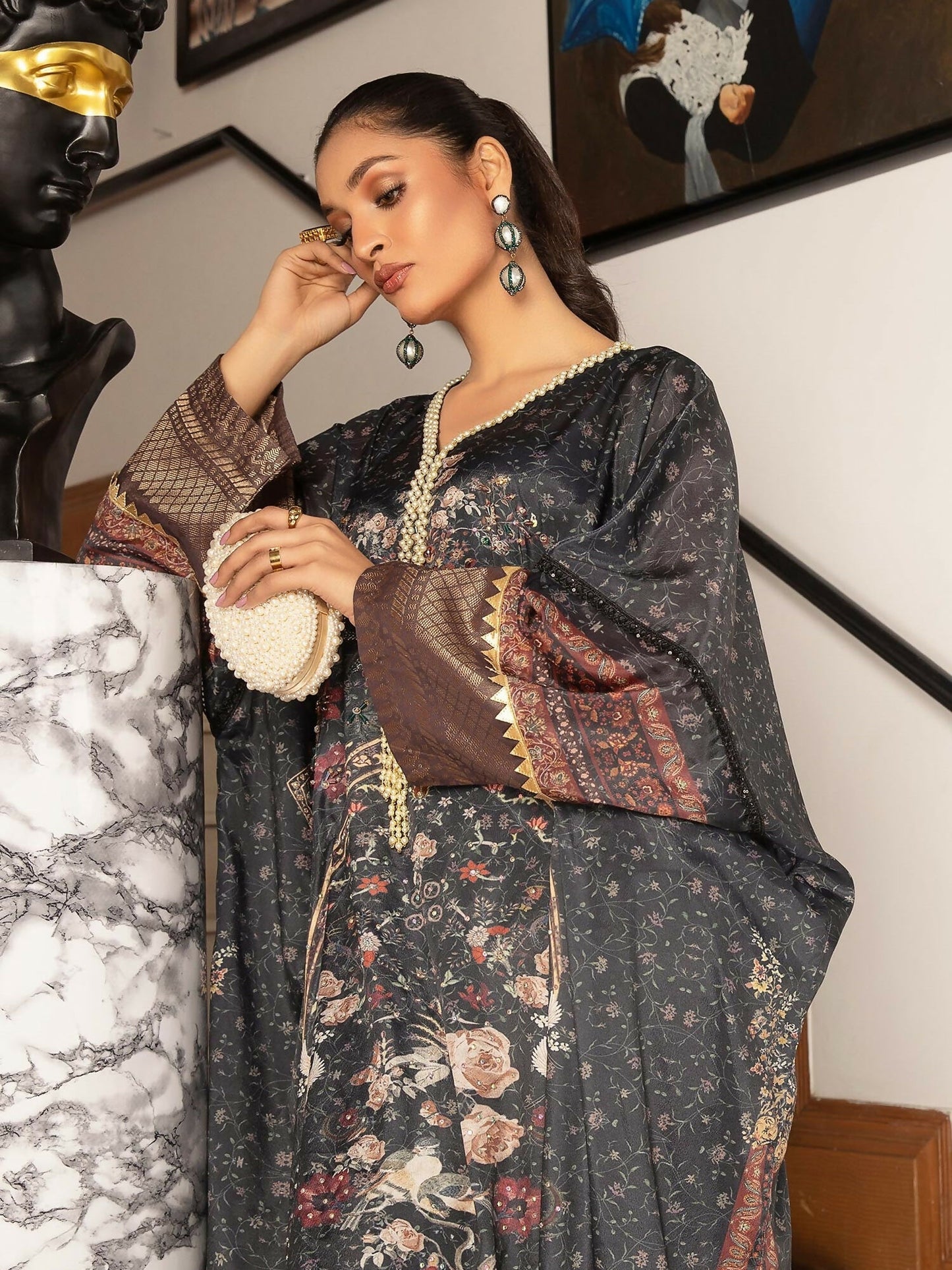 Shiza Hassan Sublime Luxury Pret Blended Silk Embellished Kaftan-Izar