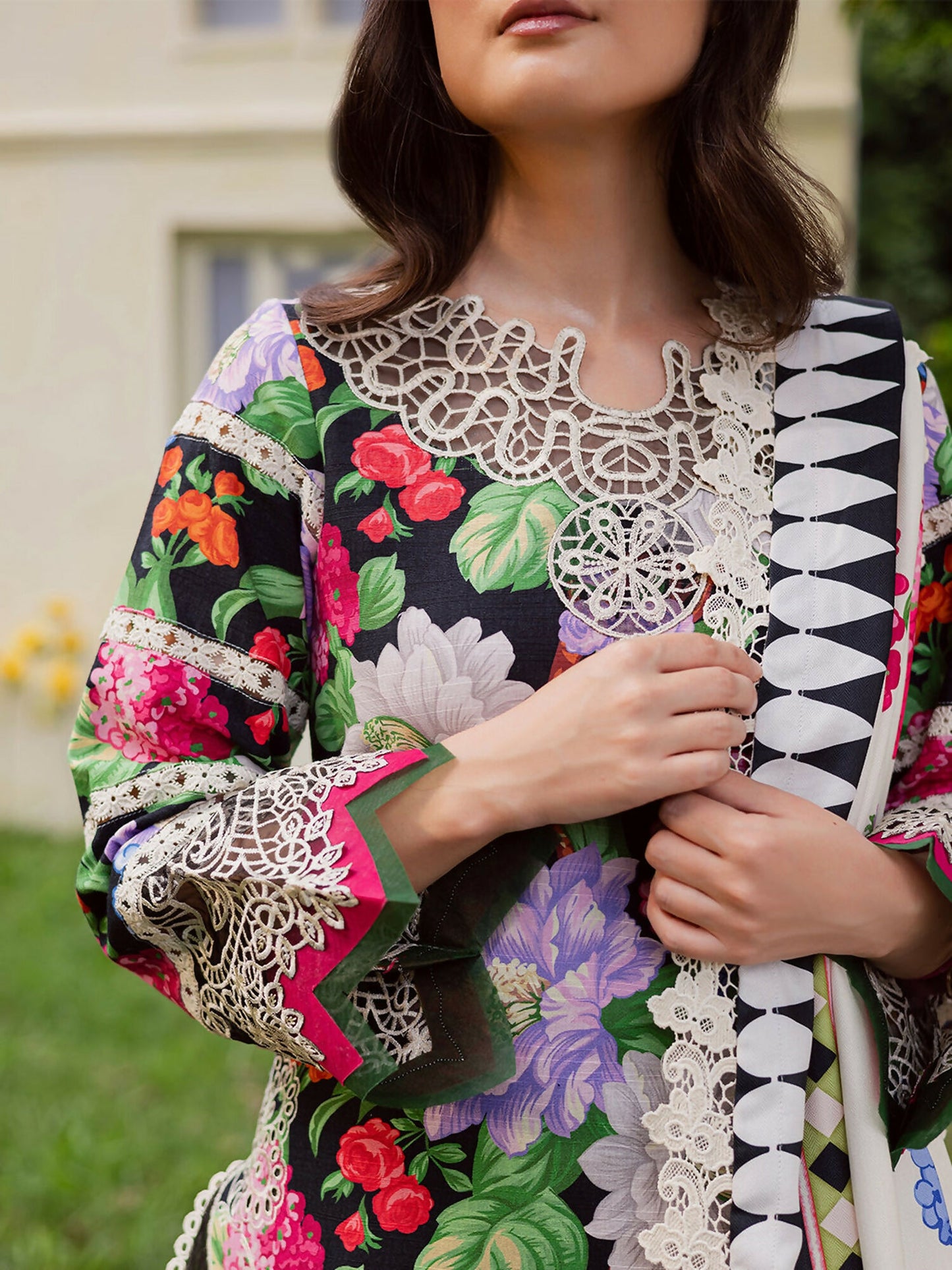 Mahnur Gardenia Khaddar Embroidered Unstitched 3-Piece Suit-GR-10
