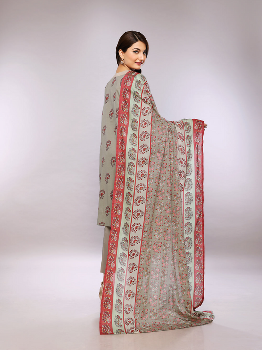 Nishat Lawn Embroidered Unstitched 3-Piece Suit-42201804-R