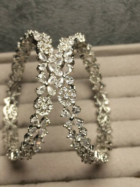 H&A Jewellery One Carat Silver Rhodium-Plated Karay with Semi-Precious Stones