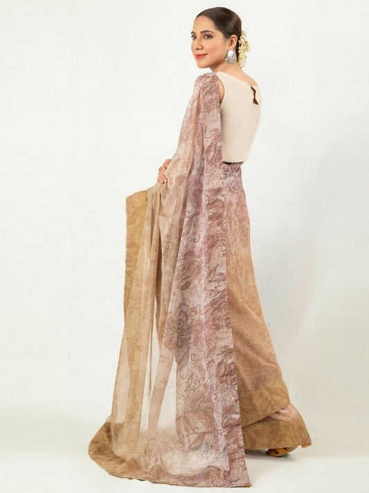 Imran Aftab Chiffon Printed Unstitched Saree-IASC 15