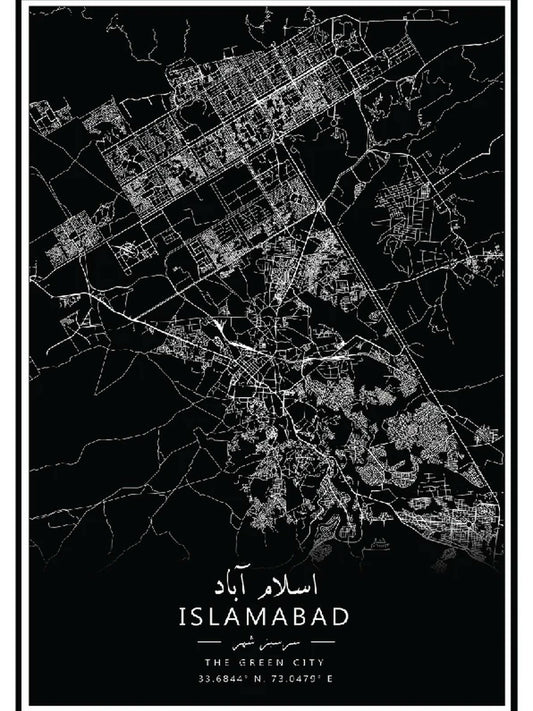 MappedPK Islamabad Printed Map