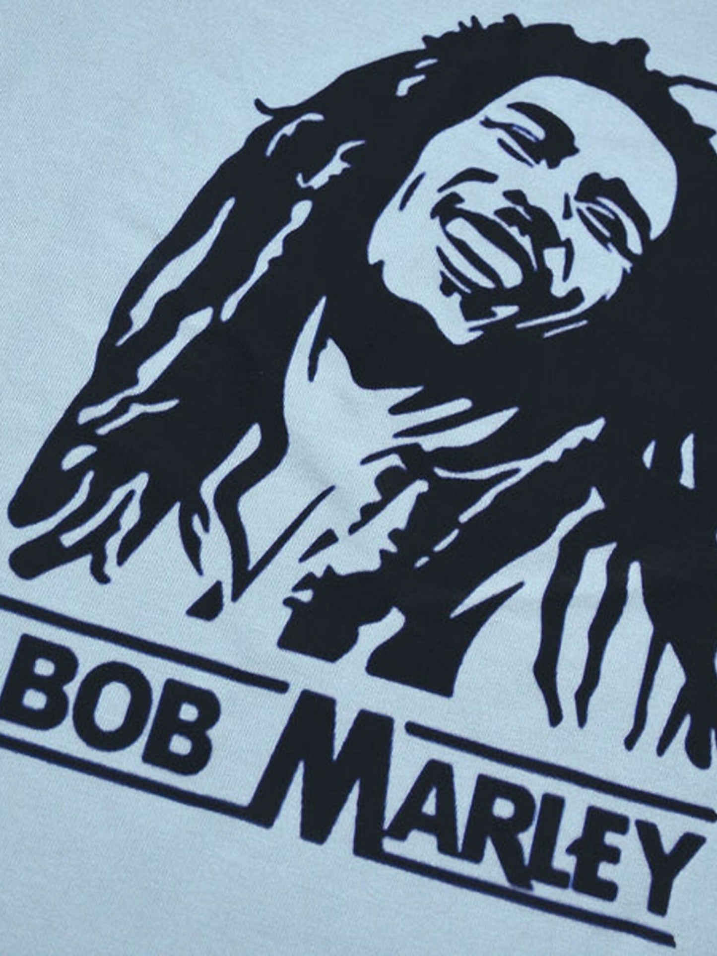 Jupiter Printed Oversized Off Shoulder Bob Marley Print Tee-Shirt-13642