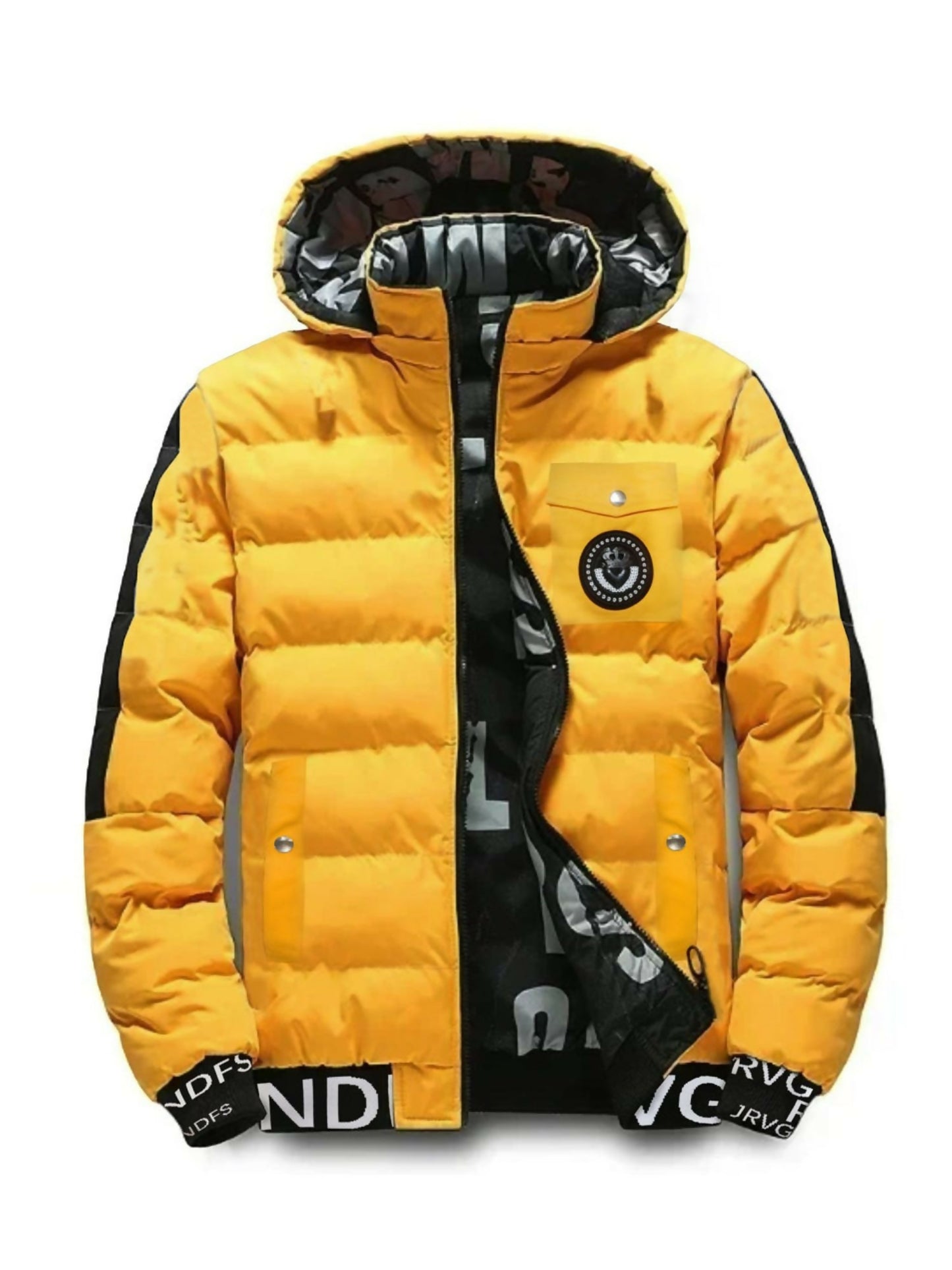Funky Imported Double Sided Heavy Insulated Hooded Puffer Jacket For Men-14843