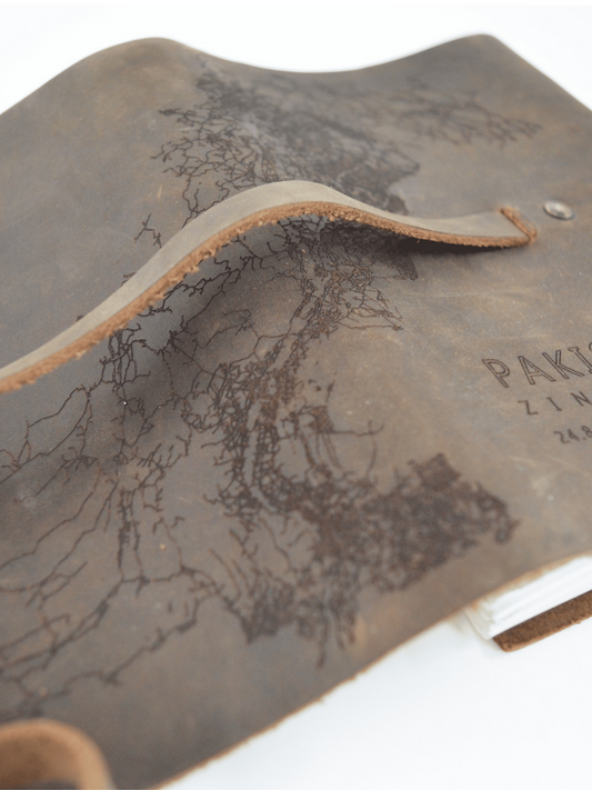 MappedPK Pakistan Mapped Leather Journal
