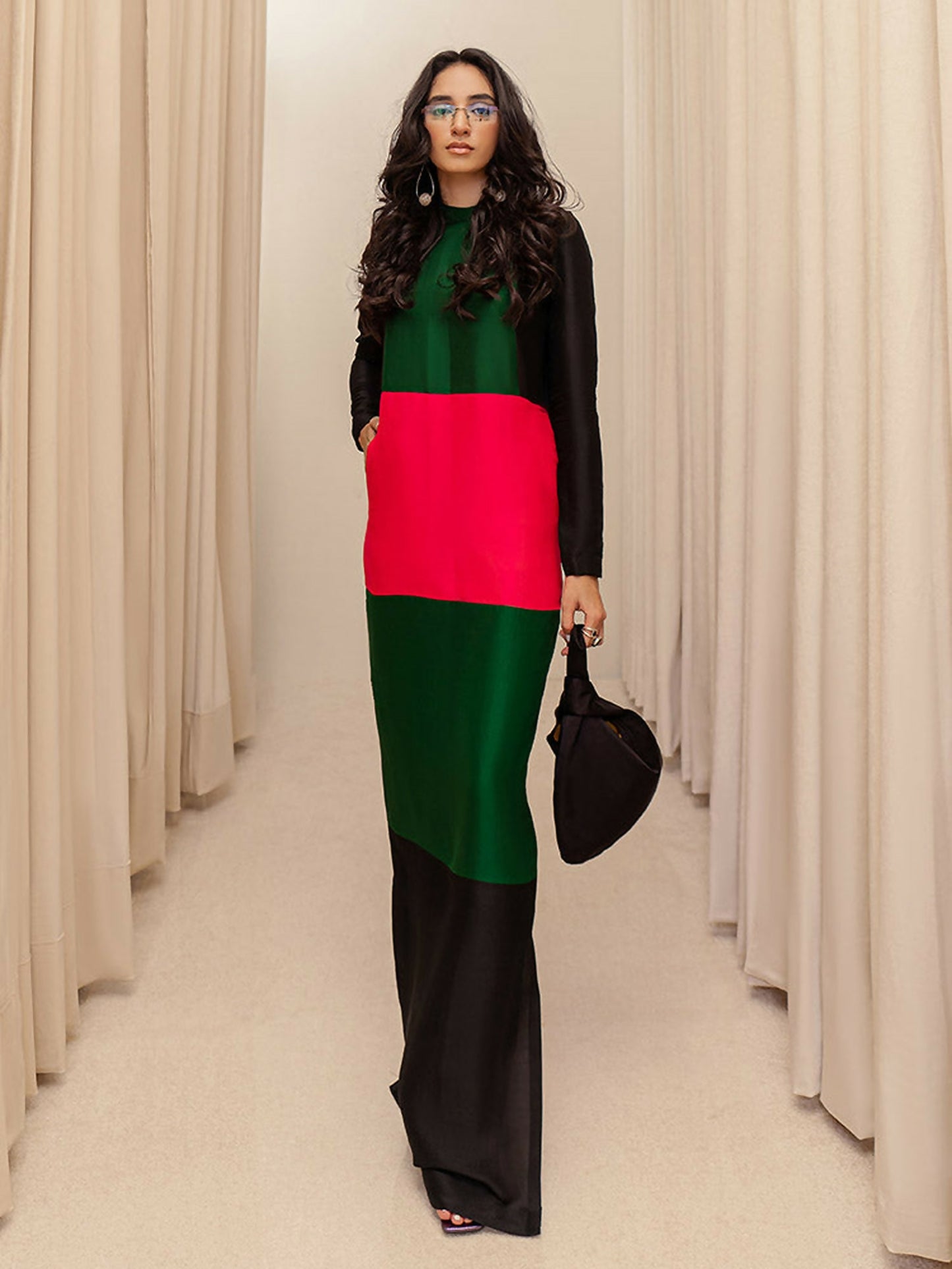 Black Hussain Rehar Pay Day Volume - II Raw Silk Stitched 1-Peice-MOD
