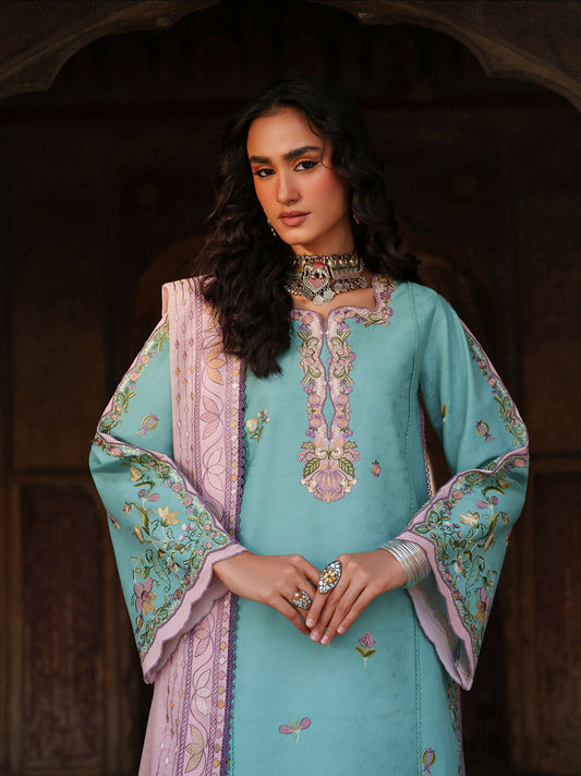 Binilyas Suroor Eid Pret'26 Lawn Embroidered Stitched 3-Piece Suit-247-A